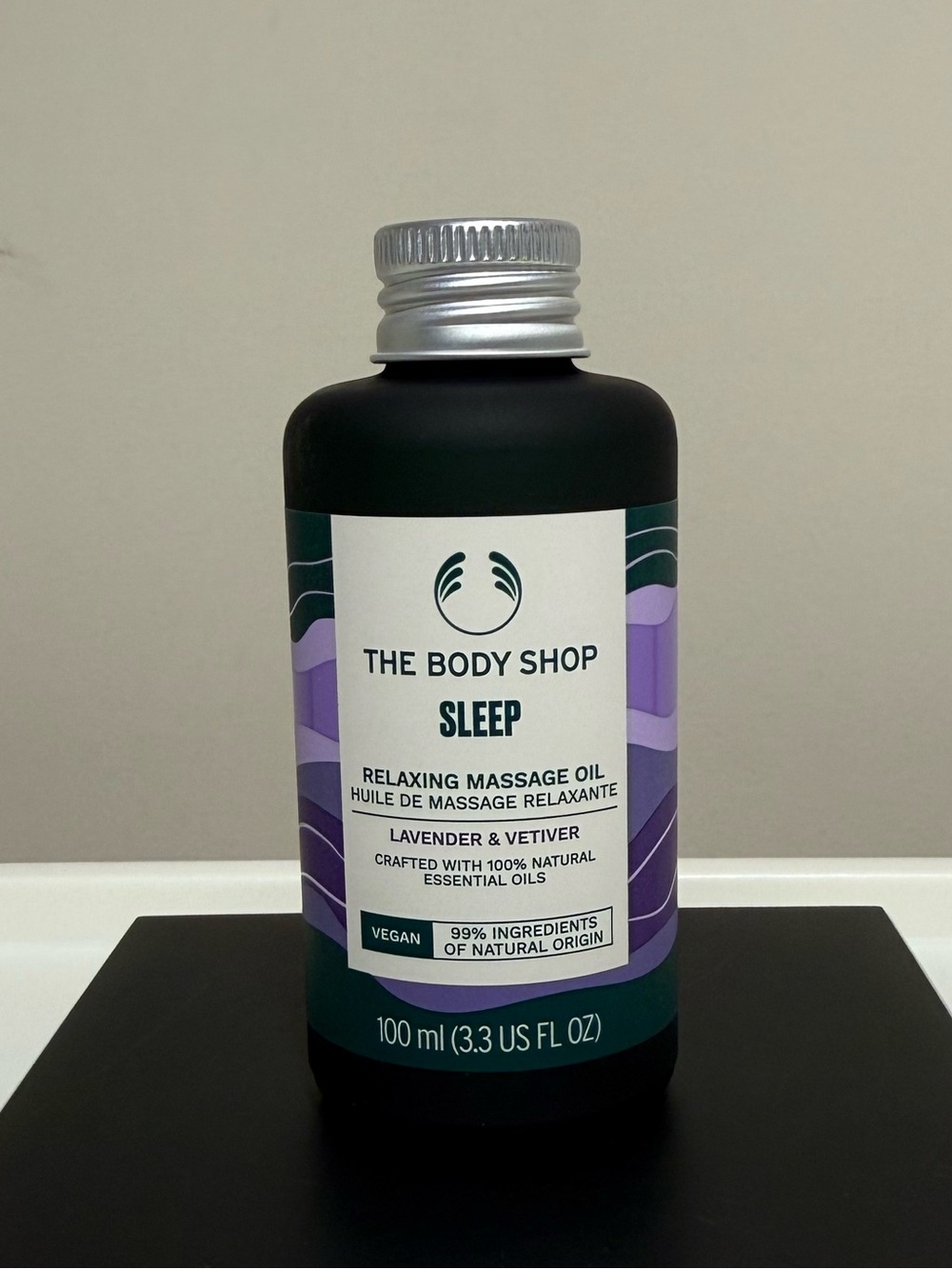 The Body Shop Sleep Relaxing Massage Oil Lavender & Vetiver 3.3 Oz New